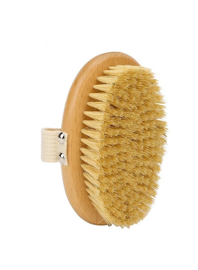 eHomeA2Z Dry Brushing Body Brush-Boar Bristles Dry Skin Brush,Exfoliating Massage Brush for Cellulite and Lymphatic,Improve Circulation,Stop Ingrown Hairs,Reduce Acne,Soften Skin,Wet or Dry brushing for All Kinds of Skin (Oval shape) - Image 1