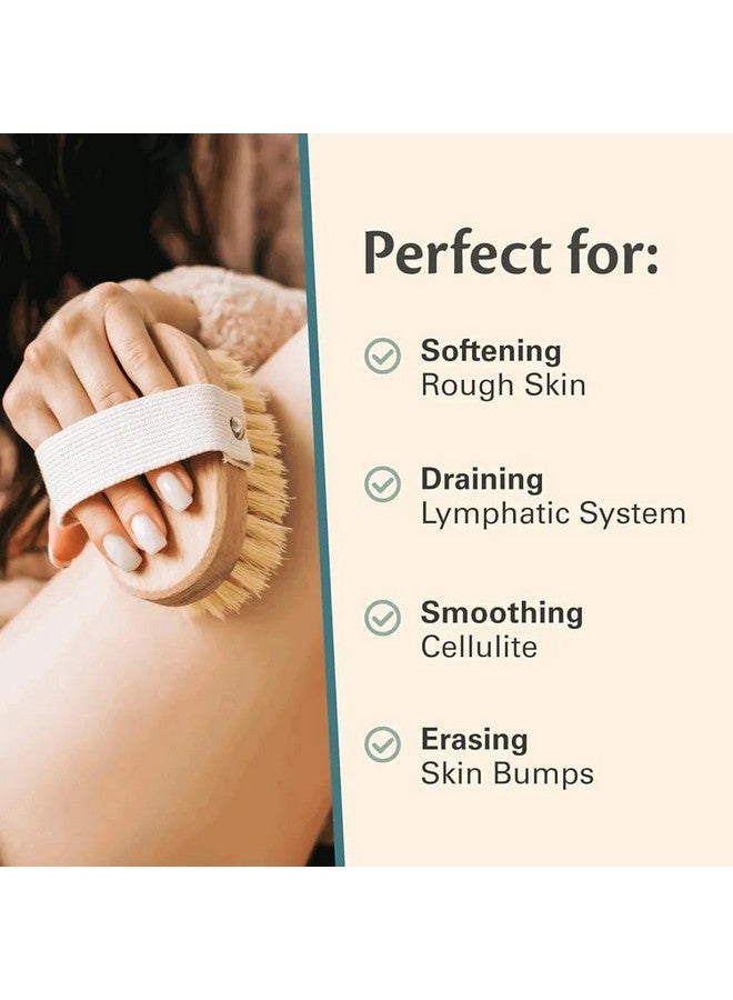 eHomeA2Z Dry Brushing Body Brush-Boar Bristles Dry Skin Brush,Exfoliating Massage Brush for Cellulite and Lymphatic,Improve Circulation,Stop Ingrown Hairs,Reduce Acne,Soften Skin,Wet or Dry brushing for All Kinds of Skin (Oval shape) - Image 4