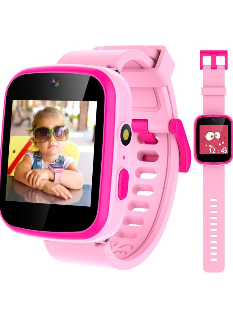 Kids' Smart Watch for Girls: Dual cameras, touchscreen, music player, and educational games—perfect gift for ages 3-10. - Image 1