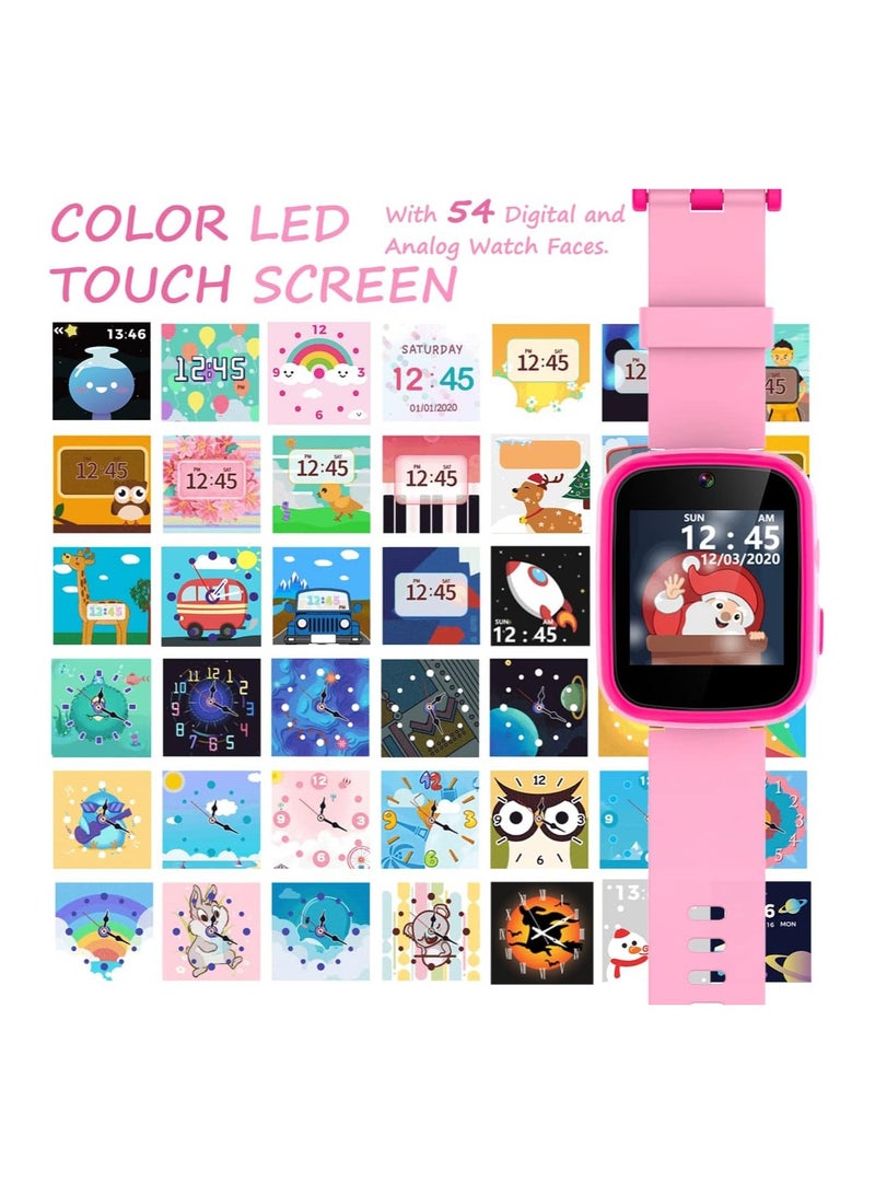 Kids' Smart Watch for Girls: Dual cameras, touchscreen, music player, and educational games—perfect gift for ages 3-10. - Image 3