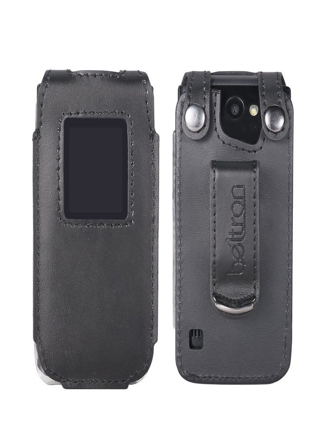 جراب BELTRON الجلدي المصمم خصيصًا لهاتف Nokia 2720 V القابل للطي - غطاء آمن ومناسب تمامًا مع حماية مدمجة للشاشة ومشبك حزام معدني دوار (Verizon 2720V) - Image 2