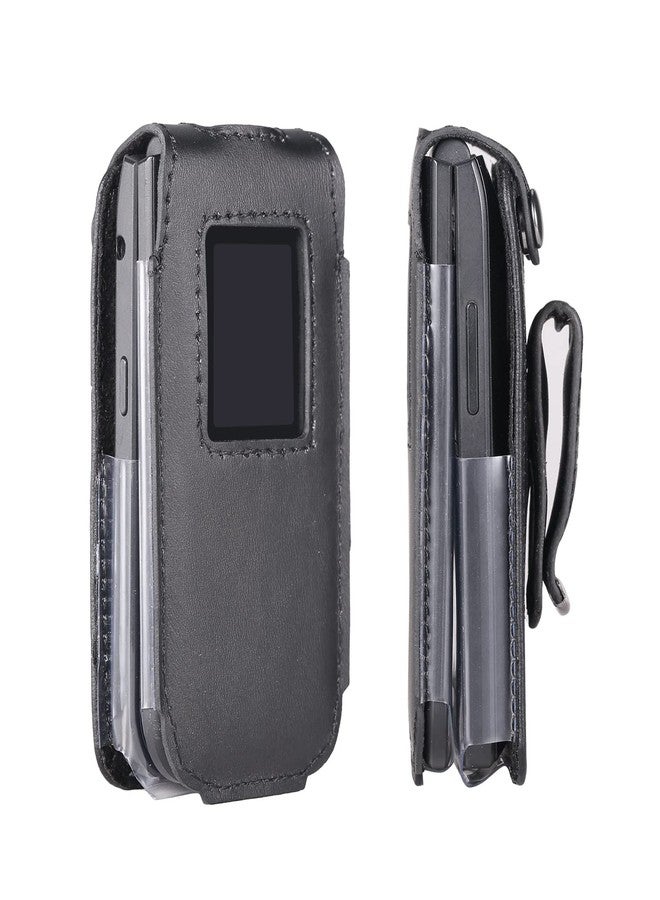 جراب BELTRON الجلدي المصمم خصيصًا لهاتف Nokia 2720 V القابل للطي - غطاء آمن ومناسب تمامًا مع حماية مدمجة للشاشة ومشبك حزام معدني دوار (Verizon 2720V) - Image 1
