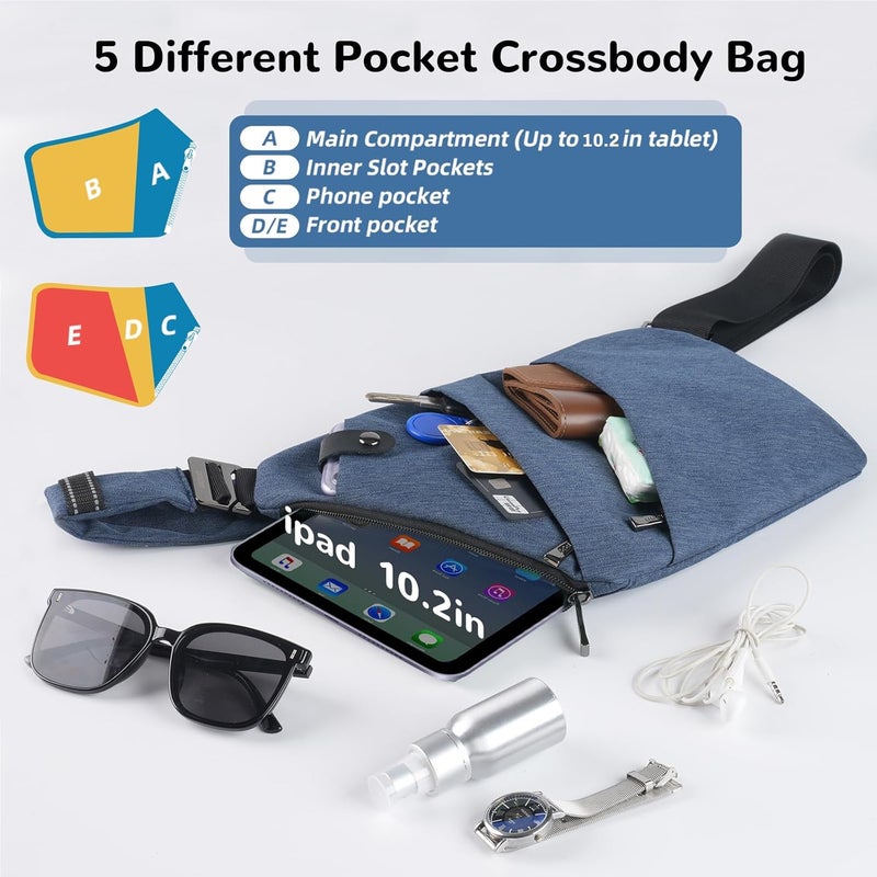 VADOO Sling Bag - Anti-theft Crossbody Shoulder Bag for Men and Women - Image 5