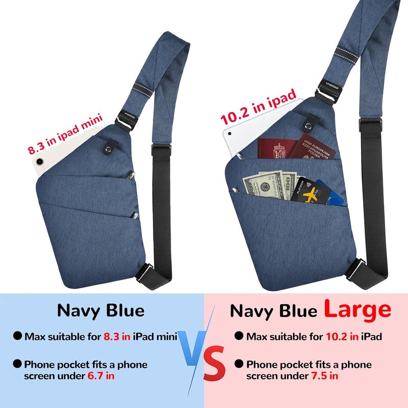 VADOO Sling Bag - Anti-theft Crossbody Shoulder Bag for Men and Women - Image 3