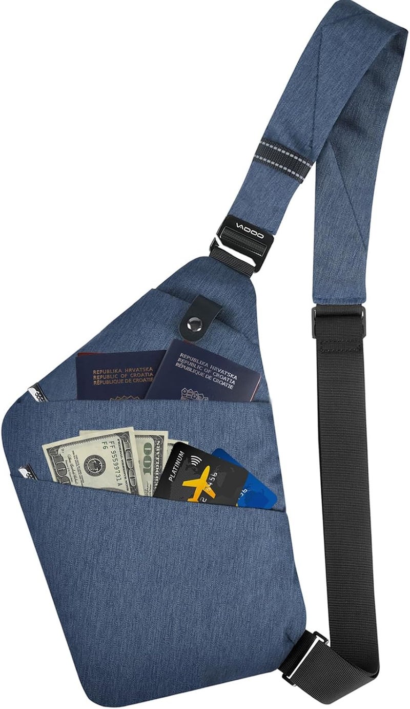 VADOO Sling Bag - Anti-theft Crossbody Shoulder Bag for Men and Women - Image 1