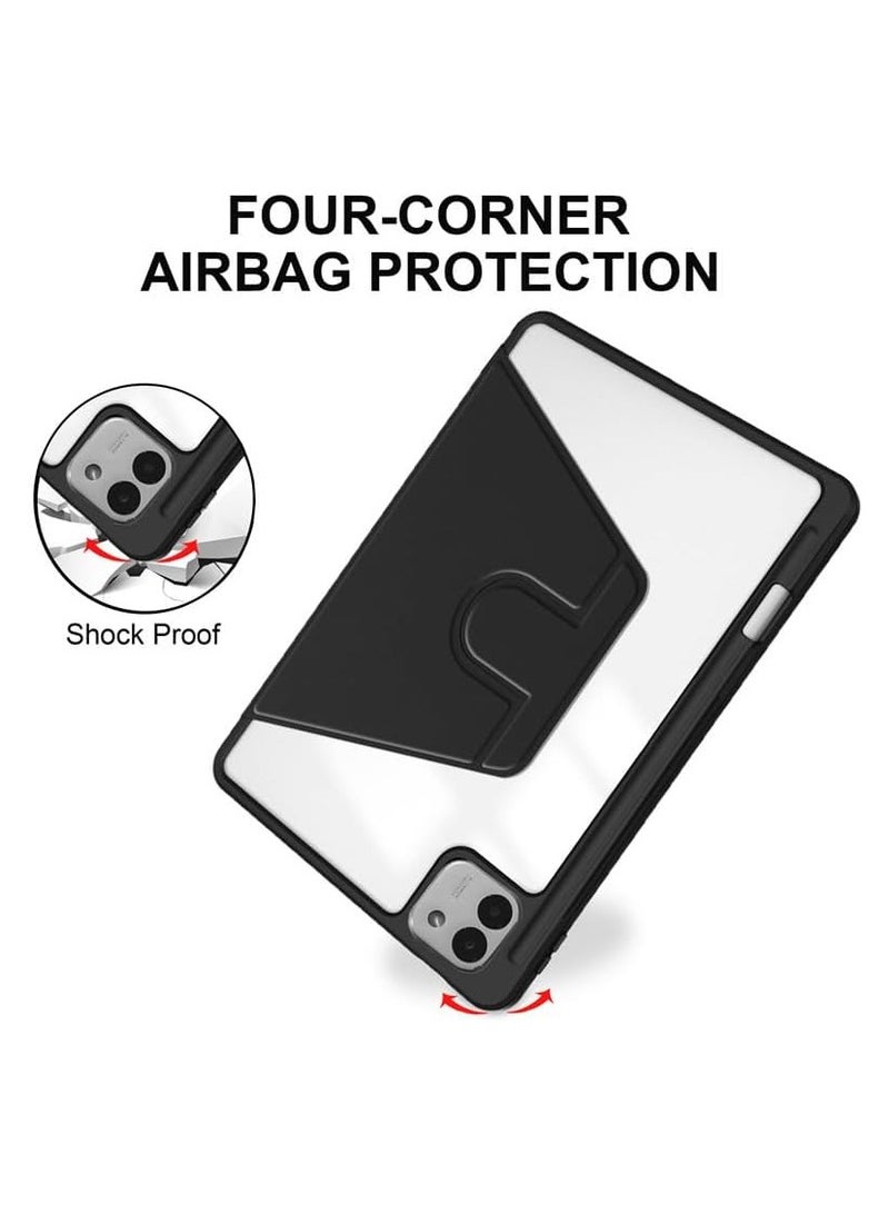 VKL Case Compatible with Honor MagicPad 3 13.3 Inch (2025) Tablet, Rotating Bracket Flip Cover Intelligent Protective Cover with Pen Slot and Auto Sleep/Wake-up (Black) - Image 5
