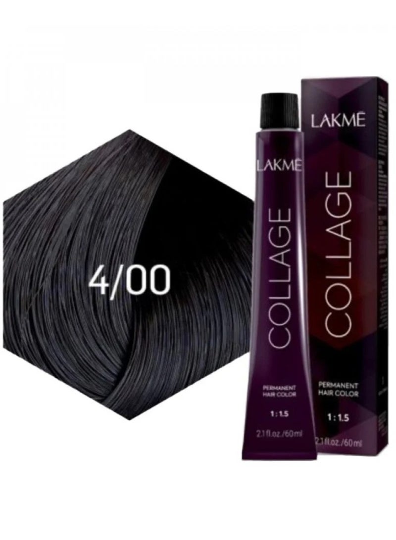 لاكمي كولاج صبغة شعر دائمة 4\00 بني متوسط ​​60 مل