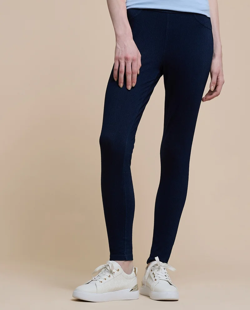 أر أند بي Washed Jeggings With Elastic Waist