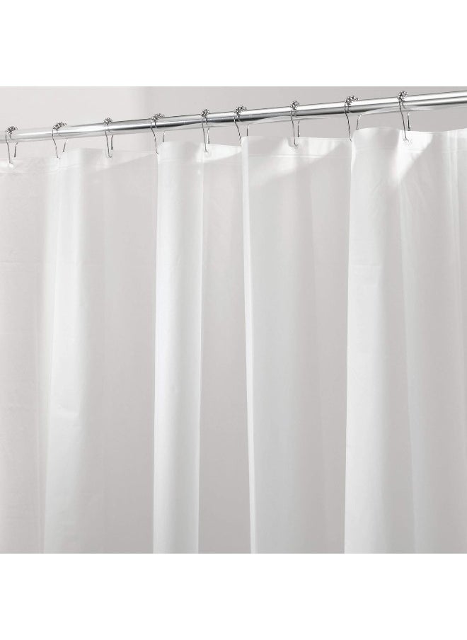 InterDesign iDesign PEVA Mold and Mildew Resistant Plastic Shower Curtain Liner for Use Alone or With Fabric Curtain, Set of 2, 72” x 72”, White  - Image 3