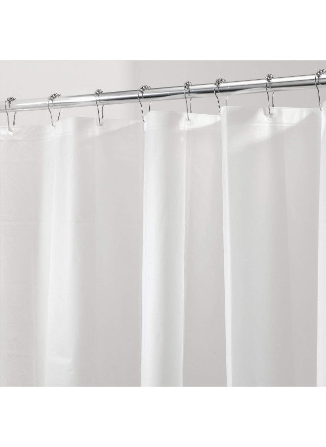 InterDesign iDesign PEVA Mold and Mildew Resistant Plastic Shower Curtain Liner for Use Alone or With Fabric Curtain, Set of 2, 72” x 72”, White  - Image 1