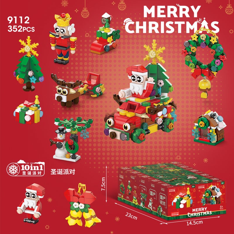 Christmas Toy Gift Small Particles Kids Boys Girls Toys Compatible With Lego Santa Elk - Image 2