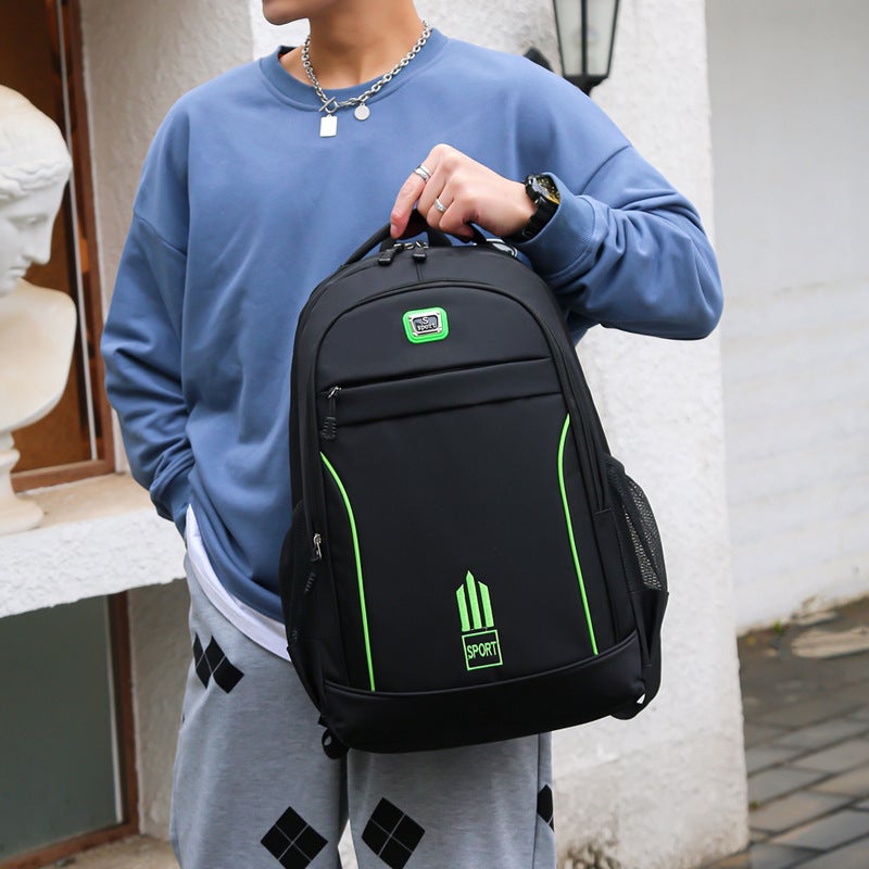 New Men'S Backpack Nylon Oxford Cloth Backpack Large Capacity Student Schoolbag Casual Simple Lightweight Travel Bag - Image 4