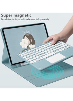 Aookay [3 in 1] Arabic and English Keyboard Case for Xiaomi Pad 5/5 Pro 11.0 inch Tablet with Mouse, Folio Keyboard Case Cover with Cute Round Key Wireless Detachable TouchPad Keyboard & Mouse, Black  - Image 2