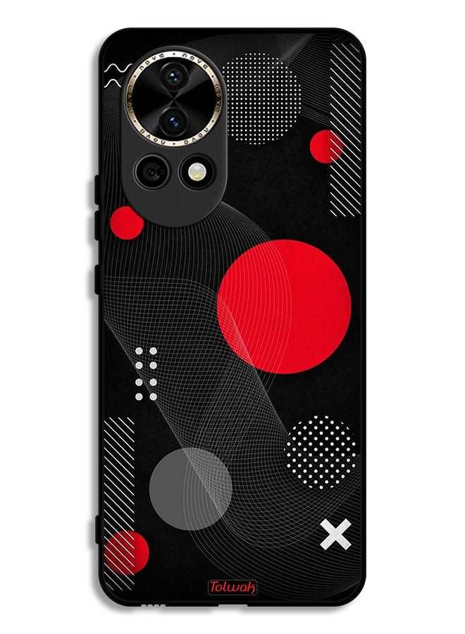 Tolwak Huawei nova 12 5G Protective Case Cover Round And Cross Shape Pattern - Image 1