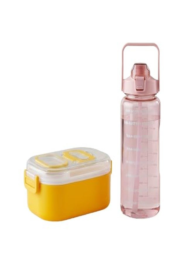 LAZYwindow Leak-Proof Meal Combo Set, 2-Litre Sipper Bottle and Airtight Lunch Box, BPA-Free, Durable - Image 1