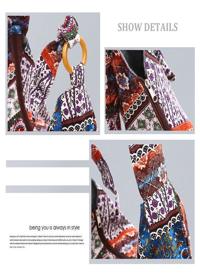 KARRESLY Women's Sling Crossbody Bag Ethnic Style Shoulder Bag with Adjustable Strap (23) - Image 2