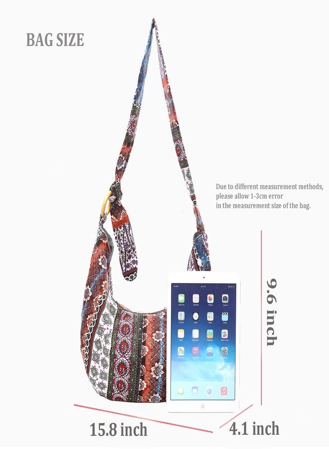 KARRESLY Women's Sling Crossbody Bag Ethnic Style Shoulder Bag with Adjustable Strap (23) - Image 3