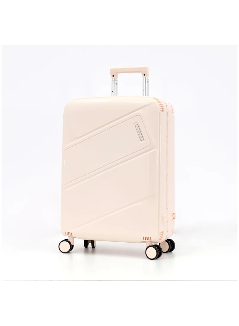 SONADA Hardshell Luggage Trolley Bag 3 Pieces Set,Ivory (S-20",M-24",L-28")