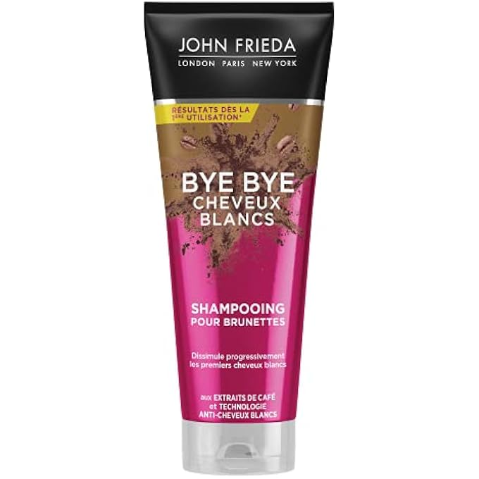 John Frieda BYE BYE WHITE HAIR SHAMPOO FOR BRUNETTES 250ML - Image 1