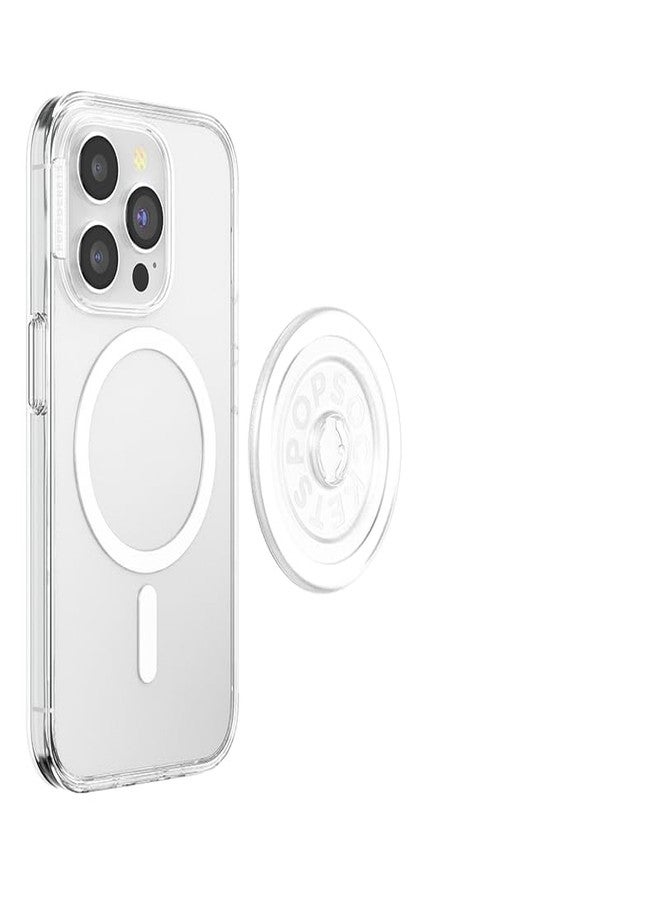 PopSockets MagSafe Grip Base - Works with Swappable PopSockets Tops (Top Sold Separately), Magnetic Base, for iPhone MagSafe Cases & Phones - Clear - Image 5