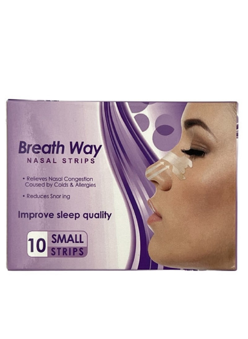 BREATH WAY NASAL STRIP SM 10'S