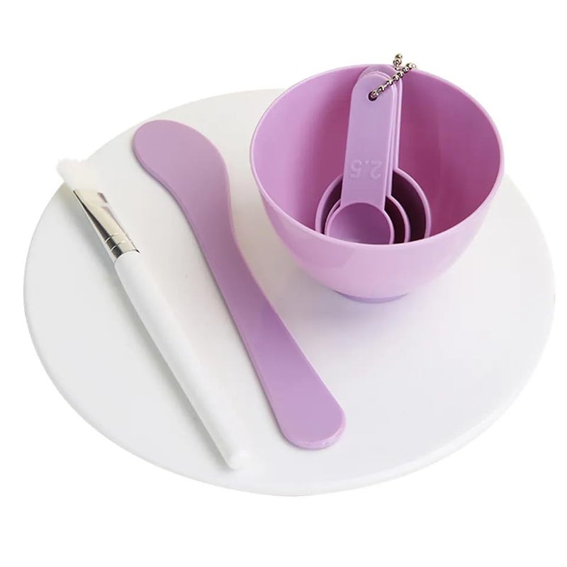 J3G J3G 6 IN 1 DIY Custom face applicator mask brush Soft mixing bowlbrushstick small short Facial face Mask Brush tool set of 6 - Image 4