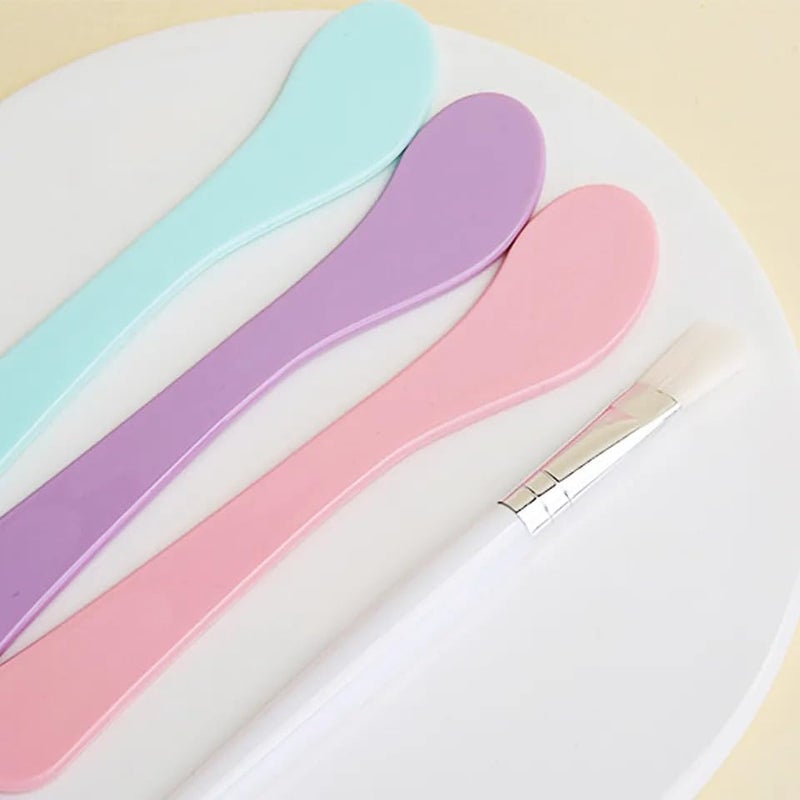 J3G J3G 6 IN 1 DIY Custom face applicator mask brush Soft mixing bowlbrushstick small short Facial face Mask Brush tool set of 6 - Image 3