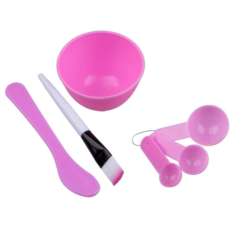 J3G J3G 6 IN 1 DIY Custom face applicator mask brush Soft mixing bowlbrushstick small short Facial face Mask Brush tool set of 6 - Image 5