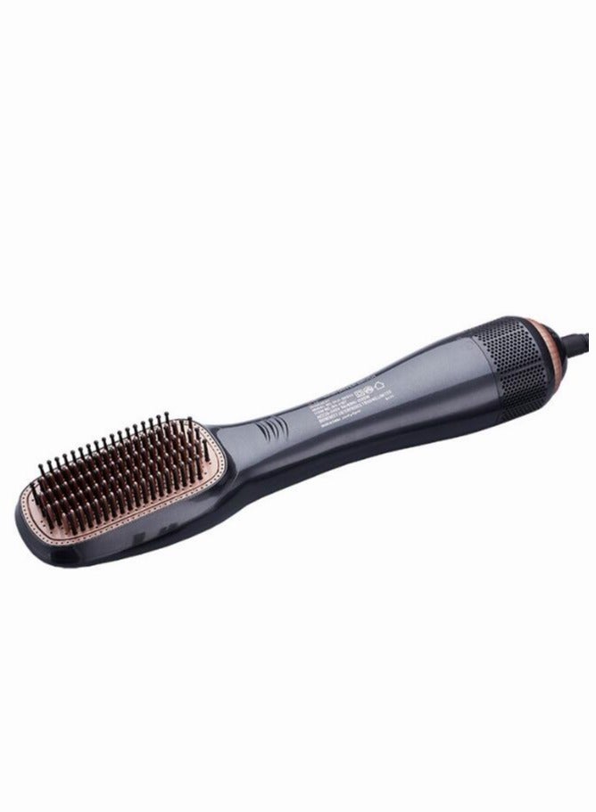 MIXDE 1200 Watt Hair Dryer Brush Ceramic Dryer And Styler 2 In 1 Black/Beige - Image 3
