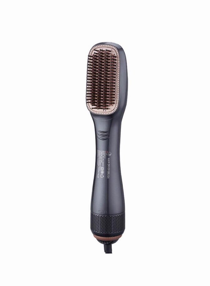 MIXDE 1200 Watt Hair Dryer Brush Ceramic Dryer And Styler 2 In 1 Black/Beige - Image 4