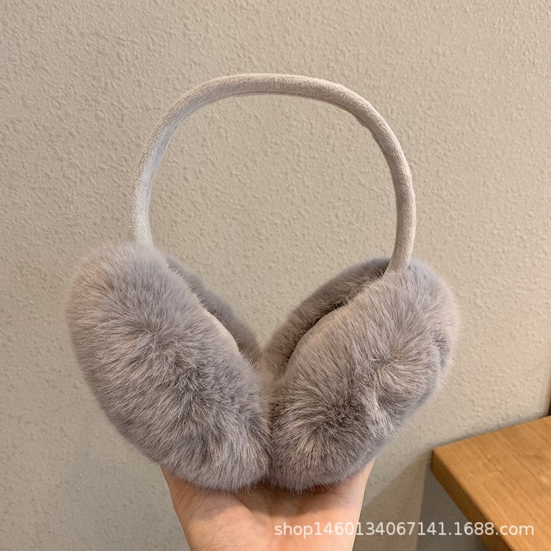 Korean Style Warm Earmuffs for Winter Dark gray 