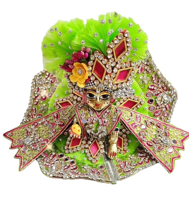 Partish Laddu Gopal Janamashtmi Dress l Ladoo Gopal Dress l Kanha Ji Dress Size 0 1 2 4 5 6 (Size 5, G) - Image 1