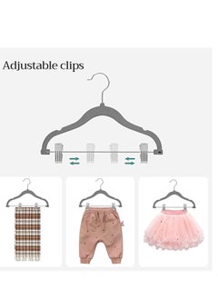 Red Dot Gift 20-Pack  Of Baby Velvet Pants Hangers With Cilp Non-Slip Clothes Hangers with clip for Kids,Space Saving,Kids Pants Hangers or Baby Closet Organizer.  - Image 5