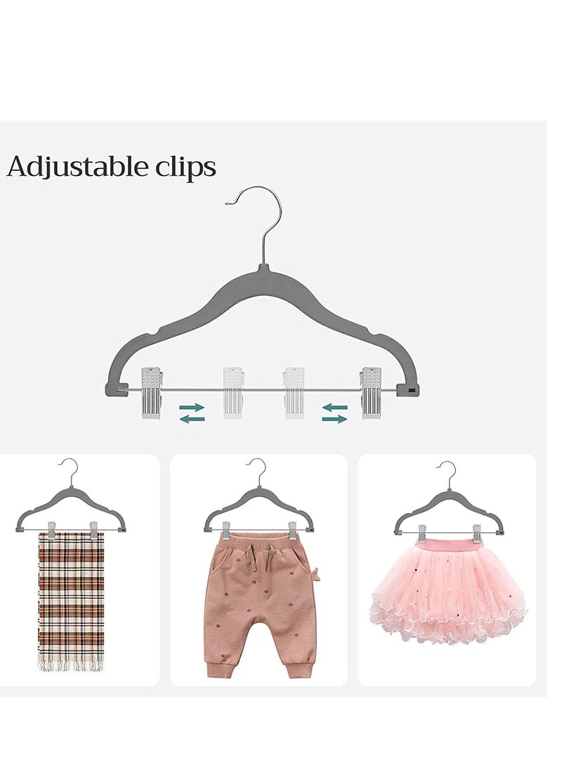 Red Dot Gift 20-Pack  Of Baby Velvet Pants Hangers With Cilp Non-Slip Clothes Hangers with clip for Kids,Space Saving,Kids Pants Hangers or Baby Closet Organizer. - Image 5