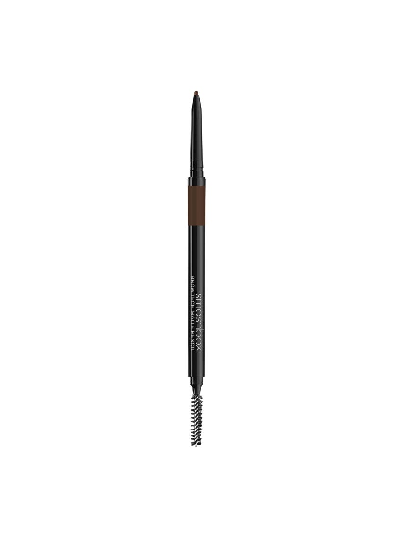SmashBox Smashbox Brow Tech Matte Eye Brow Pencil | Waterproof, Smudge Proof + Long Lasting with Spoolie Brush, Brunette 