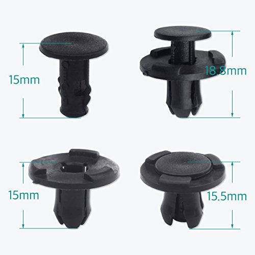 Lantee 20 Pcs Cowl Bumper & Fender Liner Push Clips for 01553-05323 Fit for Nissan Sentra Rogue Murano Maxima Frontier Armada Altima 350Z Versa Pathfinder, for Infiniti G25 G35 G37 FX35 FX45 FX50 EX35 - Image 5