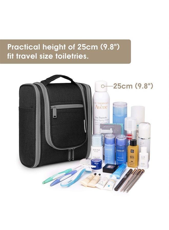 Narwey Hanging Travel Toiletry Bag Cosmetic Make up Organizer for Women and Men (Medium, Black) - Image 5