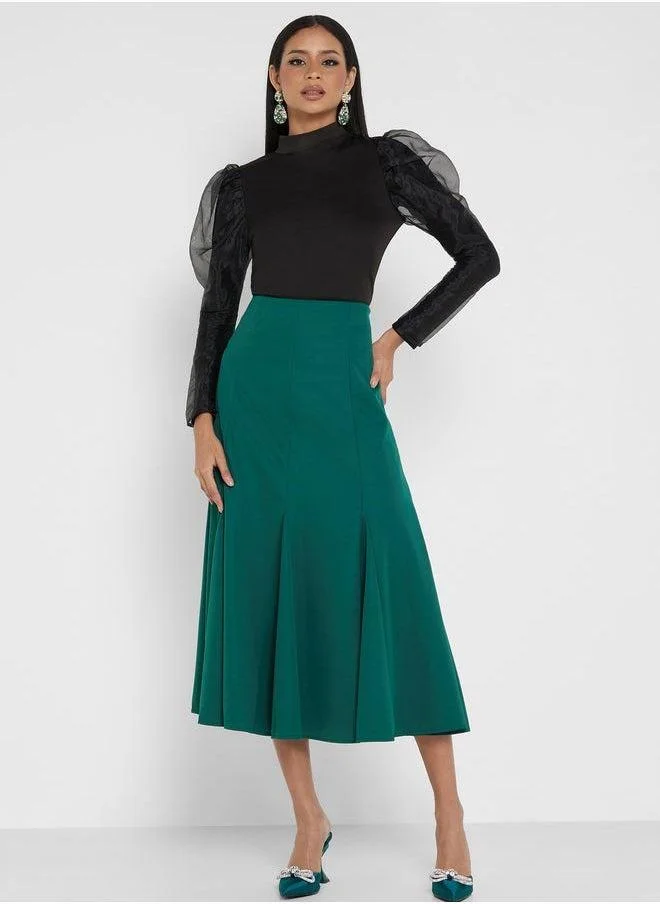 Refka by modanisa High Waist Embellished Skirt