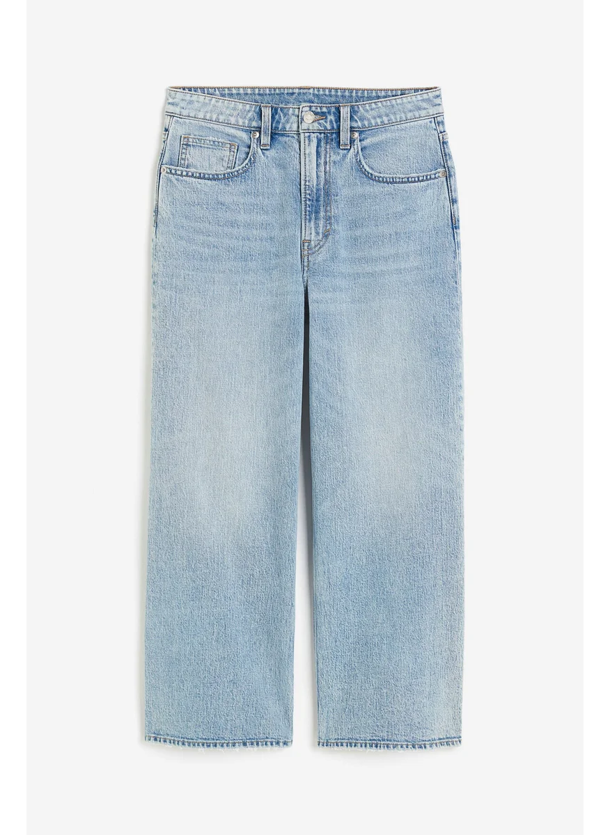 H&M Wide High Cropped Jeans