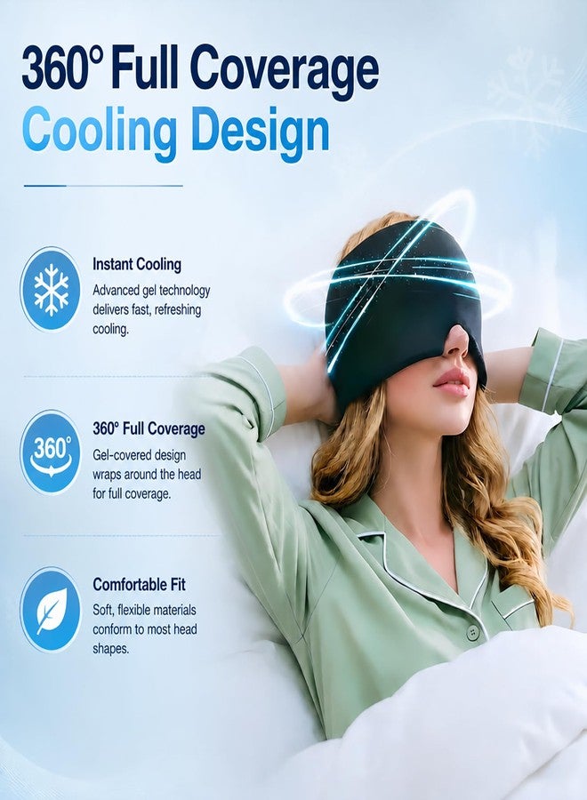 TINGIC Sleep Eye Mask Suitable for Both Lying Flat Side Sleeping Provides Protection Day Night Unisex Blackout Mask Sleepers Cooling Gel Material Gentle Bbreathable Refreshing - Image 3