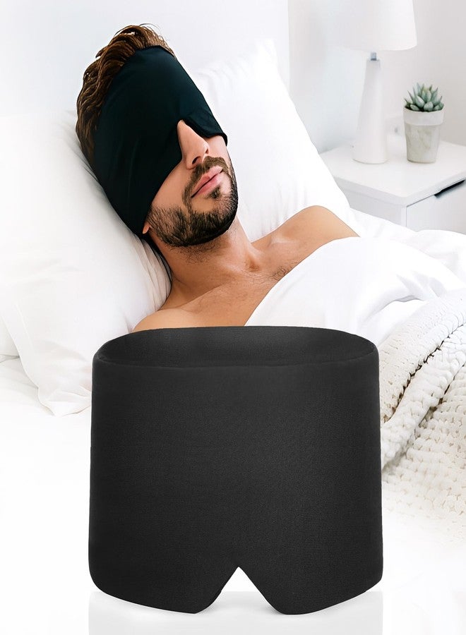 TINGIC Sleep Eye Mask Suitable for Both Lying Flat Side Sleeping Provides Protection Day Night Unisex Blackout Mask Sleepers Cooling Gel Material Gentle Bbreathable Refreshing - Image 1