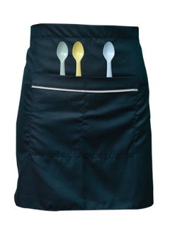 Waist Apron with 2 Pockets Unisex Half Short Apron for Waitress Server Waiter