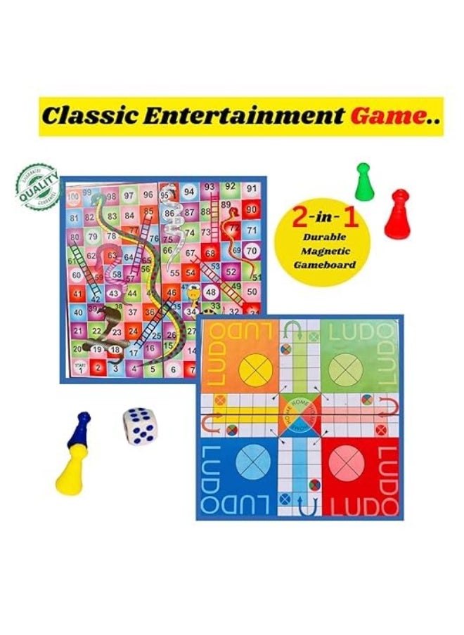 MUMS PLANET Classic Double-Sided Board Game Set - Jumbo Ludo and Snakes and Ladders, Classic Family Game for Kids-Card games - group games - games for friends and family  - Image 4