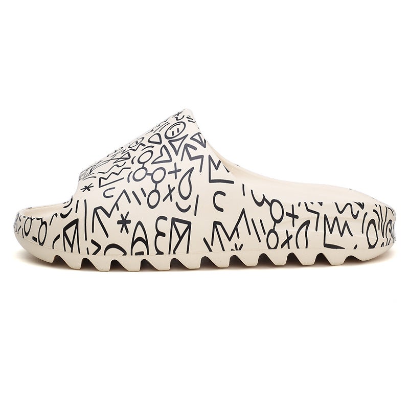 Autumn 2020 New Korean Style Home Simple Style Fashionable Personalized Trendy One-Legged Slippers Parent-Child Slippers - Image 1
