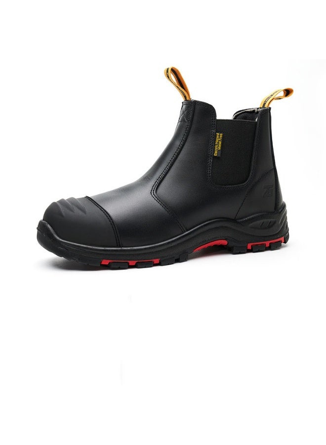 NIBEMINENT أحذية السلامة للعمل بأصابع فولاذية أحذية جلدية أصلية مضادة للكسر مضادة للثقب مضادة للحروق أحذية لحام - Image 1