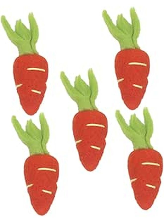 Felt Carrot Charms Easter Craft Kit Spring Table Decorations 5 Pieces - Image 1