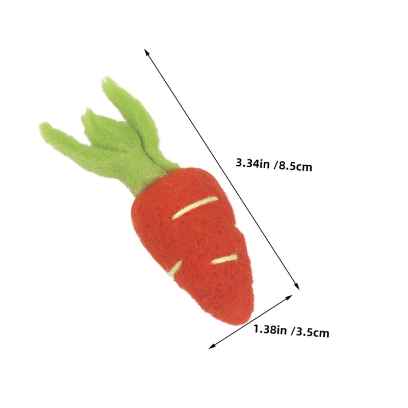 Felt Carrot Charms Easter Craft Kit Spring Table Decorations 5 Pieces - Image 3