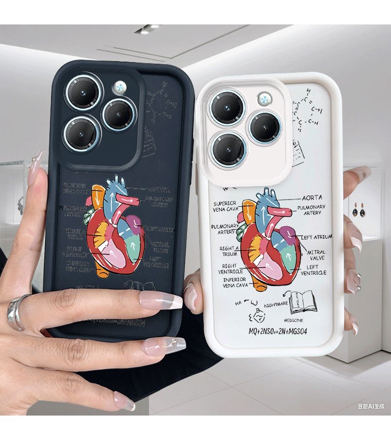 Mixed Color 2 Heart Chemistry Phone Case Compatible with Hot 30 Spark 20 Pro Plus Hot9 10 11 20 30 40 Smart6 7 8 Note 30 Pro Infinix GT 10 Pro Spark 6 Go 8C 10 Pop7 Pro Nova4 Pro - Image 2