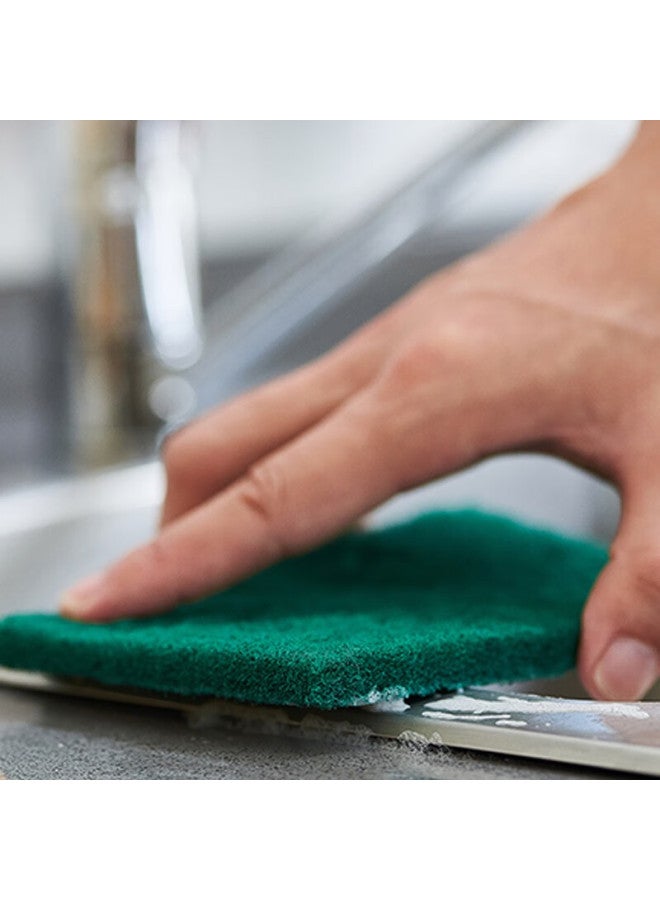 Ruibao Scouring Pad, 20 Pieces, Extra Large And Thick, Durable Kitchen Cleaning Cloth, Powerful Degreasing, For Washing Dishes And Pots, Green, Cuttable - Image 1