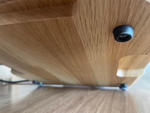 EFO Sliding board compatible with Thermomix TM5 and TM6 | Wooden board with handles and gliding pads | Accessory compatible for easy moving and worktop protection | Kitchen tool | Natural - Image 3